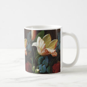 Antike Gartentulpe in Blüte, viktorianische Blumen Tasse