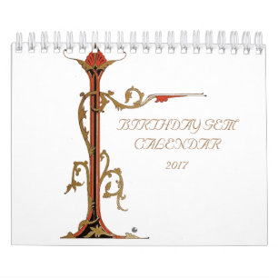 Antike Geburtstags-Edelsteine Kalender