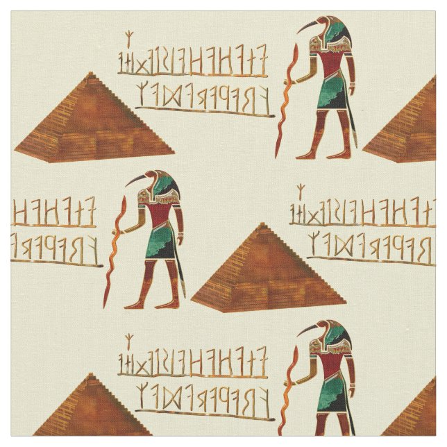 Antike Geheimnisse THOTH 3D Ägyptisch Scifi 2 Stoff (Nahaufnahme)