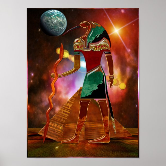 Antike Geheimnisse THOTH 3D Ägyptisch Scifi Poster (Vorne)