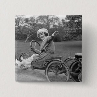 Antike gehen Wagen, frühe 1900s Button