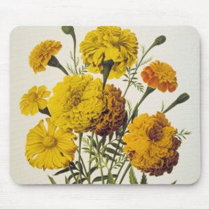 Antike gelbe Blumen Mousepad