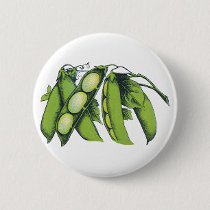 Antike Gemüse; Limabohnen, Bio-Bauernhof-Lebensmit Button