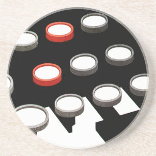 Antike Geschäft Altmodische Schreibmaschinen-Tasta Sandstein Untersetzer