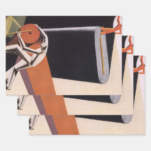 Antike Geschäft, Art Deco Stoffe und Textilien Geschenkpapier Set