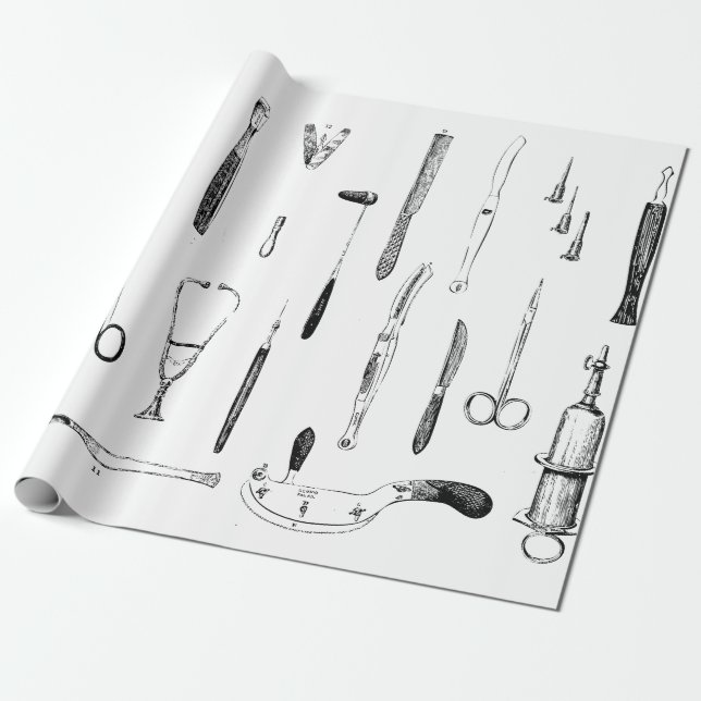 Antike Geschenkverpackung der medizinischen Geschenkpapier (Ungerollt)