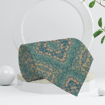 Antike gestörte Damaske Boho Aquamarin und beige Krawatte<br><div class="desc">Einzigartiges Hals-Krawattendesign mit bedrücktem Damast-Muster in aquamarin- und beigefarbenen Tönen.</div>