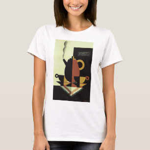 Antike Getränke Kaffee-Kanne mit Tassen T-Shirt