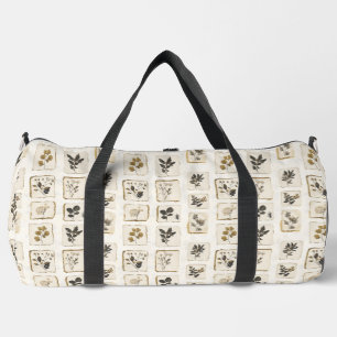 Antike getrocknete gepresste Wildblumen Kräuter Bo Duffle Bag