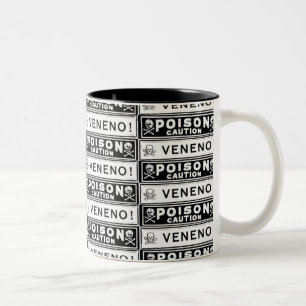 Antike Giftetiketten Zweifarbige Tasse