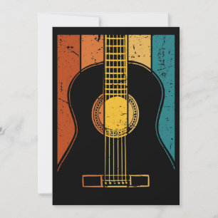 Antike Gitarren-Einladungskarte Einladung