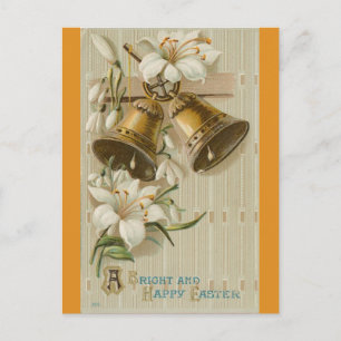 Antike Glocken und Lilien Postkarte