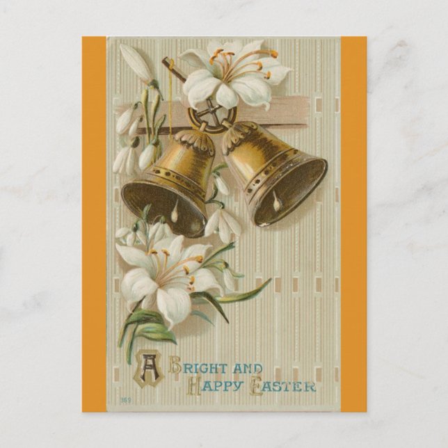 Antike Glocken und Lilien Postkarte (Vorderseite)