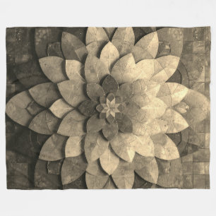 Antike Golden Mandala Kunst, Blume Fleecedecke