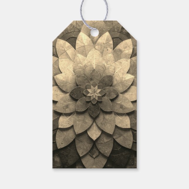 Antike Golden Mandala Kunst, Blume Geschenkanhänger (Vorderseite)