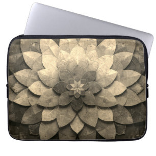 Antike Golden Mandala Kunst, Blume Laptopschutzhülle