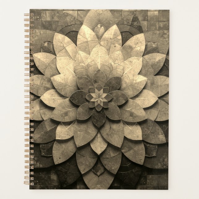Antike Golden Mandala Kunst, Blume Planer (Vorderseite)