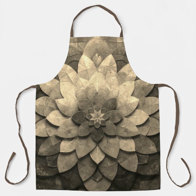 Antike Golden Mandala Kunst, Blume Schürze (Vorderseite)
