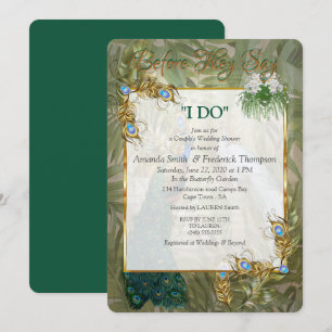 Antike goldene königliche Pfau-Tempel-Träume Einladung