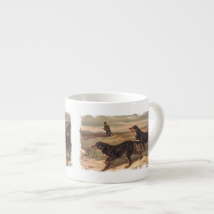 Antike Gordon Setter auf dem Feld Espresso-Tasse Espressotasse