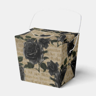 Antike gotische schwarze Rosen und Kalligrafie Geschenkschachtel