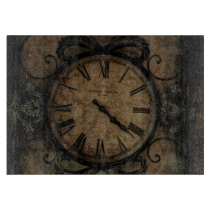 Antike gotische Vintage-Wanduhr Steampunk Schneidebrett