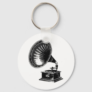 Antike Grammophon Schlüsselanhänger