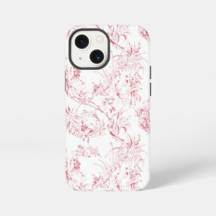 Antike gravierte französische florale Fantasy-Toil iPhone 13 Mini Hülle
