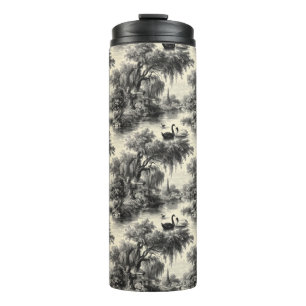 Antike gravierte Toile de Jouy nahtlose Muster Thermosbecher
