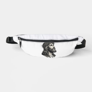Antike Gravur Dornenkrone Porträt Design_ Bauchtasche