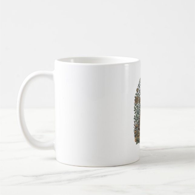 Antike Gravur Schildkröte Botanischer Garten Kaffeetasse (Links)