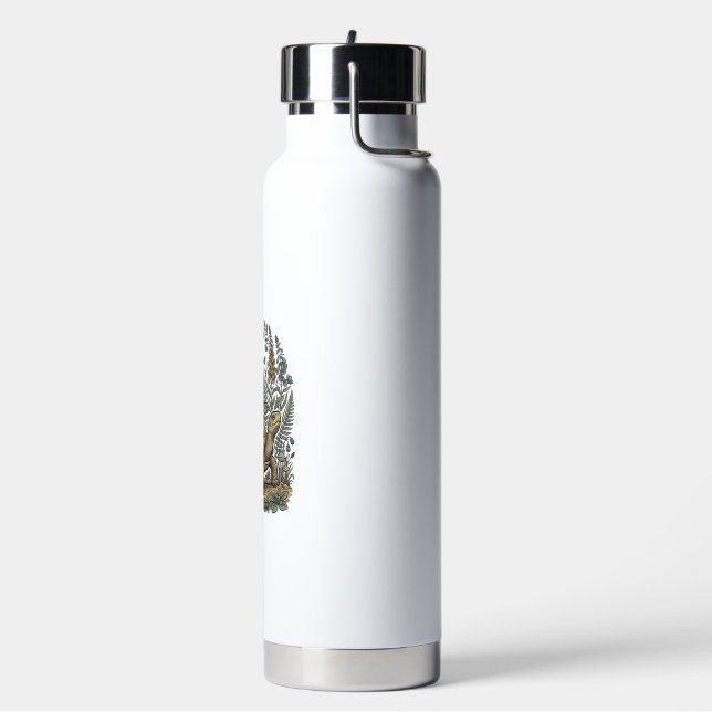 Antike Gravur Schildkröte Botanischer Garten Trinkflasche (Links)