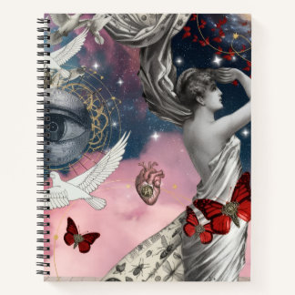 Antike Gravur Surrealer Dadaismus Collage Kunst Notizbuch