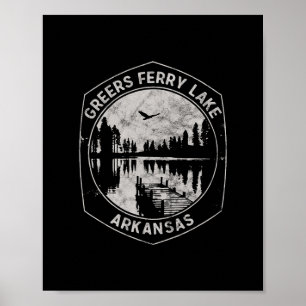 Antike Greers Ferry Lake Arkansas Outdoor-Ferien Poster