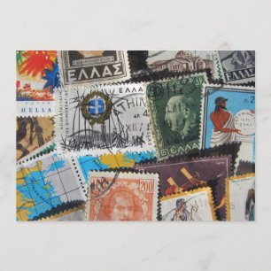 Antike griechische Briefmarken Einladung