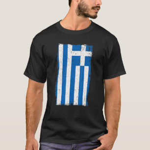 Antike griechische Flagge Erbe Wurzeln griechische T-Shirt