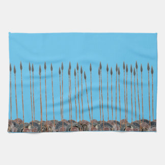 Antike griechische Hopliten kämpfen Geschirrtuch