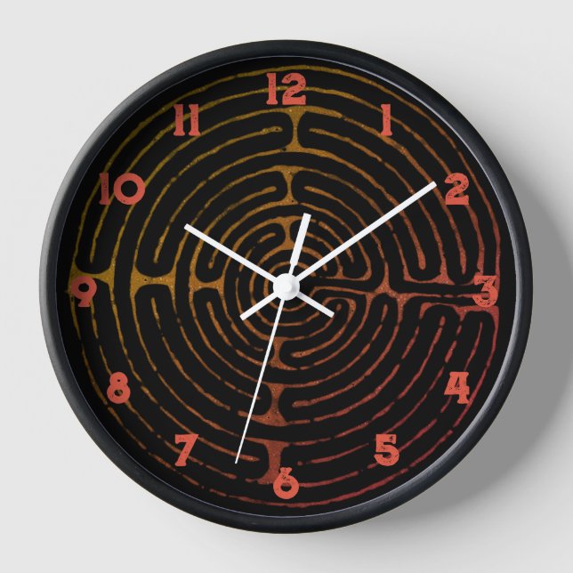 Antike griechische Labyrinthmauer Uhr (Vorderseite)