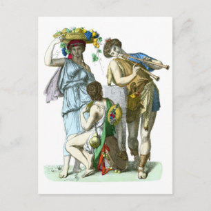 Antike griechische Musiker und Country Folks Postkarte