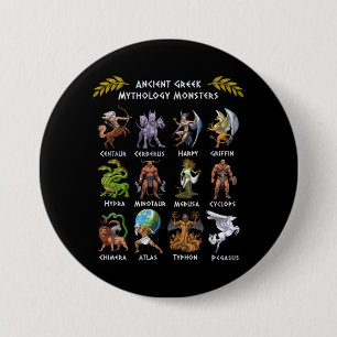 Antike griechische Mythologie-Monster Button