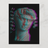 Antike griechische Skulptur Vaporwave Statue Head