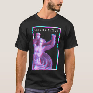 Antike griechische Statue Ästhetik Vaporwave Glit T-Shirt