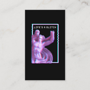 Antike griechische Statue Ästhetik Vaporwave Glit Visitenkarte