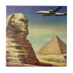 Antike Große Sphinx von Gizeh, Pyramiden von Ägypt Fliese