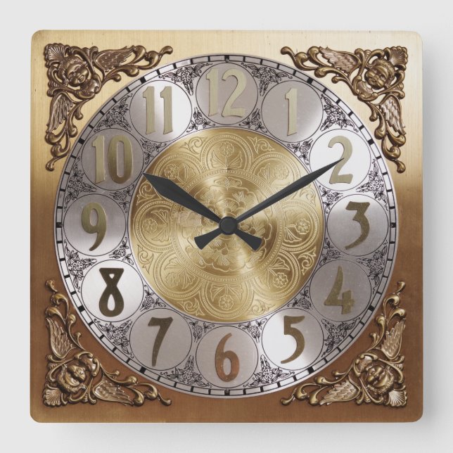 Antike großväterliche Uhr (Vorderseite)