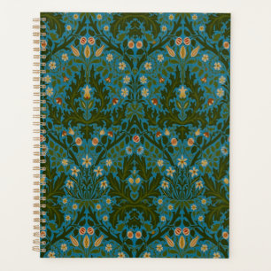 Antike Grün Blau William Morris Herbstblumen Planer