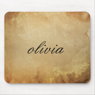 Antike Grunge Vintage Pergament NAME Mauspad
