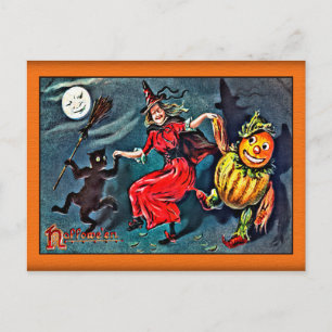 Antike Halloween-Postkarte, Raphael Tuck ca. 1900 Postkarte