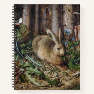 Antike Hasen Wald Natur Dunkle Cottagecore Notizbuch