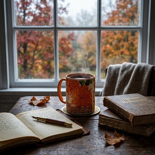 Antike Herbst-Chrysanthemen Tasse (Von Creator hochgeladen)